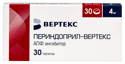 Периндоприл-вертекс 4 мг 30 шт. блистер таблетки - цена 227.50 руб., купить в интернет аптеке в Алексеевке Периндоприл-вертекс 4 мг 30 шт. блистер таблетки, инструкция по применению