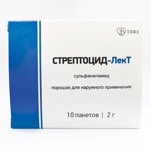 Стрептоцид-лект 2 гр порошок для наружного применения пакет 10 шт.