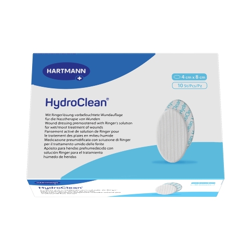 Повязка гидроактивная для заживления ран во влажной среде hydroclean стерильная размер 4 смх8 см 10 шт.