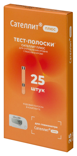 Тест-полоски Сателлит Плюс 25 шт.