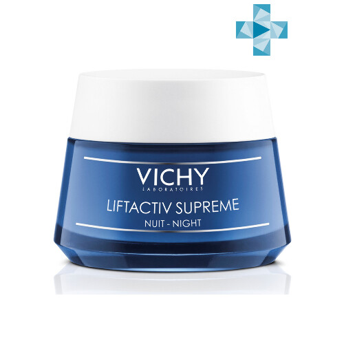 Купить Vichy Liftactiv Supreme Nuit Ночной крем-уход для лица и шеи против морщин для увлажнения, упругости и лифтинга кожи для нормальной и комбинированной кожи, 50 мл цена