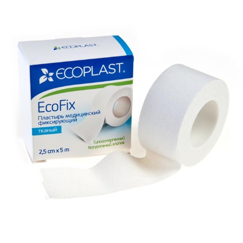 ECOPLAST ПЛАСТЫРЬ ECOFIX МЕДИЦИНСКИЙ ФИКСИРУЮЩИЙ ТКАНЫЙ