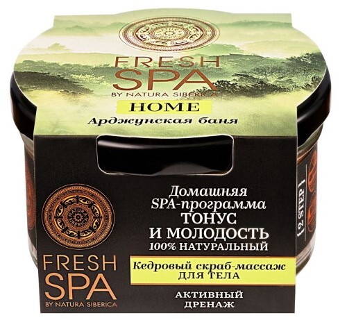 Купить Natura siberica fresh spa home скраб-массаж для тела кедровый арджунская баня 130 гр цена