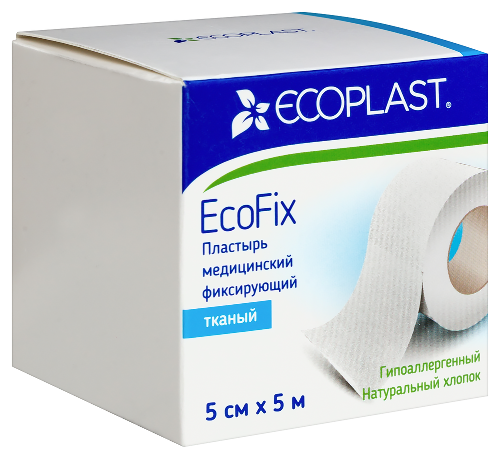 ECOPLAST ПЛАСТЫРЬ ECOFIX МЕДИЦИНСКИЙ ФИКСИРУЮЩИЙ ТКАНЫЙ