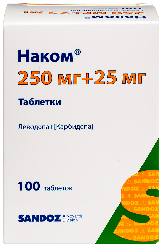 Купить Наком 250 мг + 25 мг 100 шт. таблетки цена