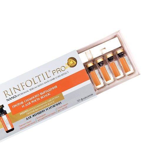 Rinfoltil pro сыворотка нанолипосомная против сильного выпадения волос для женщин и мужчин 30 шт.