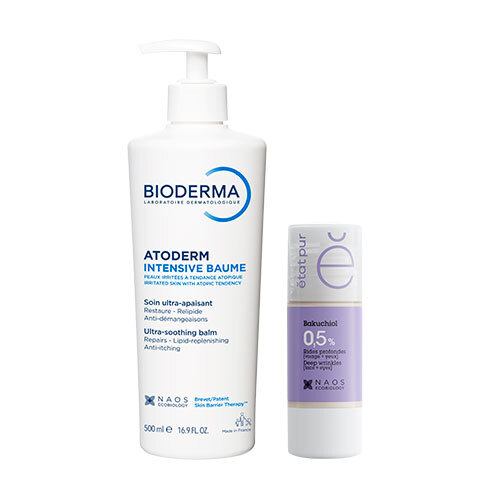 Набор BIODERMA ATODERM INTENSIVE БАЛЬЗАМ ЛИПИДОВОССТАНАВЛИВАЮЩИЙ 500МЛ + ETAT PUR СЫВОРОТКА С БАКУЧИОЛОМ 15МЛ