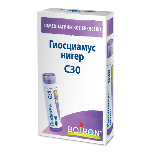 Купить Гиосциамус нигер с30 гомеопатический монокомпонентный препарат растительного происхождения 4 гр гранулы гомеопатические цена