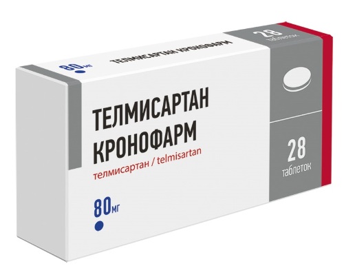 Купить Телмисартан кронофарм 80 мг 28 шт. блистер таблетки цена