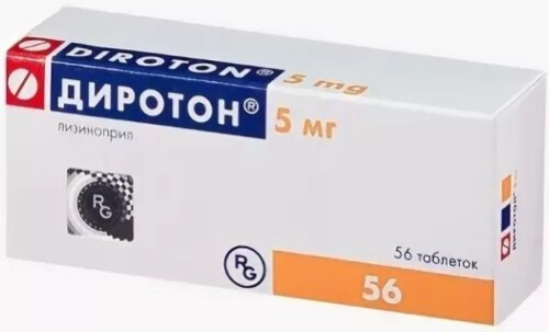 Купить Диротон 5 мг 56 шт. таблетки цена