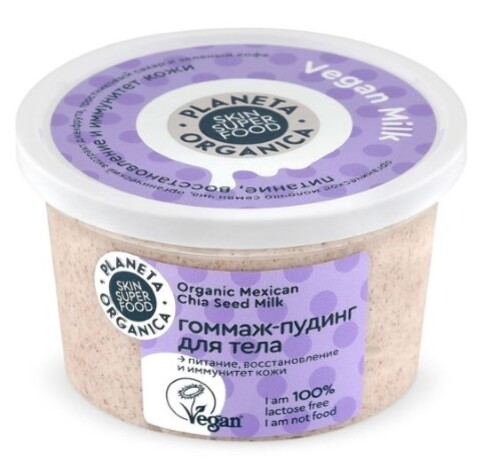 Купить Planeta organica skin super food vegan milk гоммаж-пудинг для тела 290 гр цена