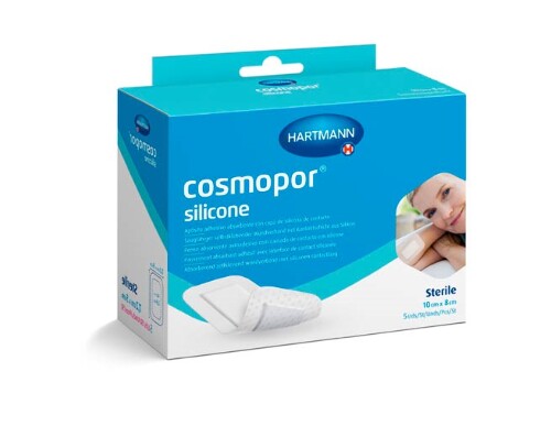 ПОВЯЗКА ПЛАСТЫРНОГО ТИПА ВПИТЫВАЮЩАЯ С КОНТАКТНЫМ СЛОЕМ ИЗ СИЛИКОНА COSMOPOR SILICONE