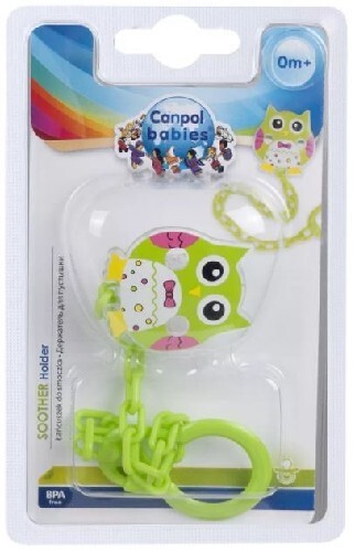 Canpol babies клипса-держатель для пустышек сова 0+
