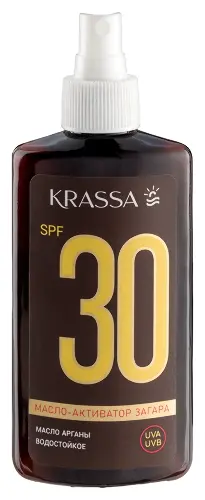 Krassa солнцезащитная серия масло-активатор загара spf 30 150 мл