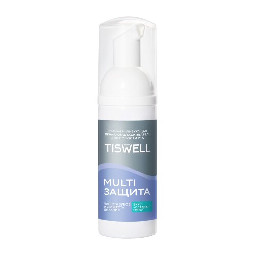 Tiswell пенка-ополаскиватель для полости рта реминерализующая вкус сладкая мята 50 мл