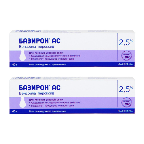 Набор 2 уп. БАЗИРОН АС 2,5% 40,0 ГЕЛЬ по спец цене