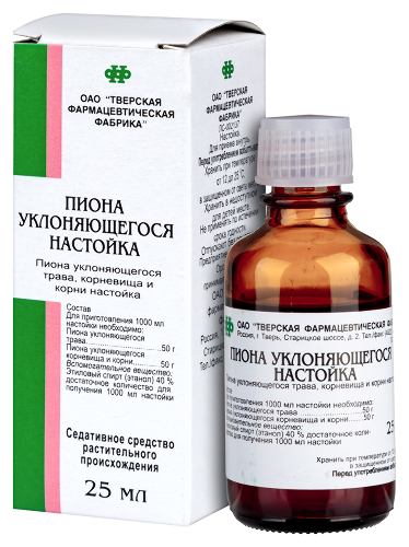 ПИОНА УКЛОНЯЮЩЕГОСЯ НАСТОЙКА