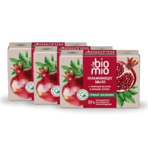 Набор 3=2 BIOMIO AROMATHERAPY МЫЛО НАТУРАЛЬНОЕ ГРАНАТ И ЭФИРНОЕ МАСЛО БАЗИЛИКА