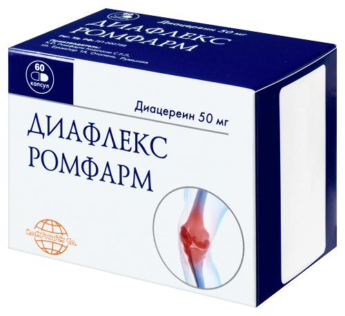 Диафлекс ромфарм 50 мг 60 шт. капсулы