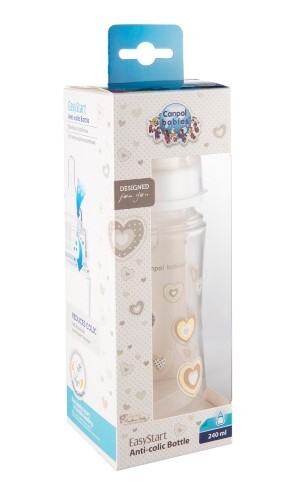 Canpol babies бутылочка easystart антиколиковая newborn baby 240 мл/белый