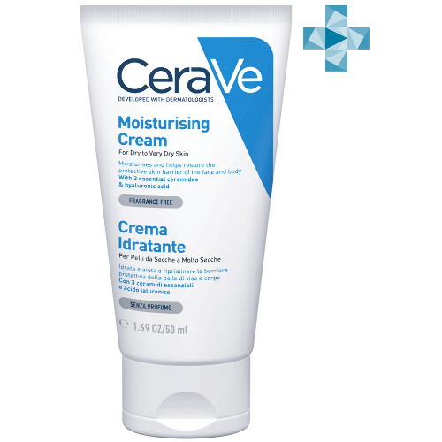 Купить Cerave увлажняющий крем для сухой и очень сухой кожи лица и тела 50 мл цена