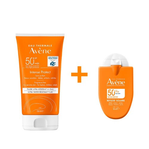 Набор AVENE INTENCE PROTECT ФЛЮИД СОЛНЦЕЗАЩИТНЫЙ УЛЬТРА-ВОДОСТОЙКИЙ SPF50+ 150МЛ + AVENE СОЛНЦЕЗАЩИТНАЯ КОМПАКТ-ЭМУЛЬСИЯ ДЛЯ ВСЕ