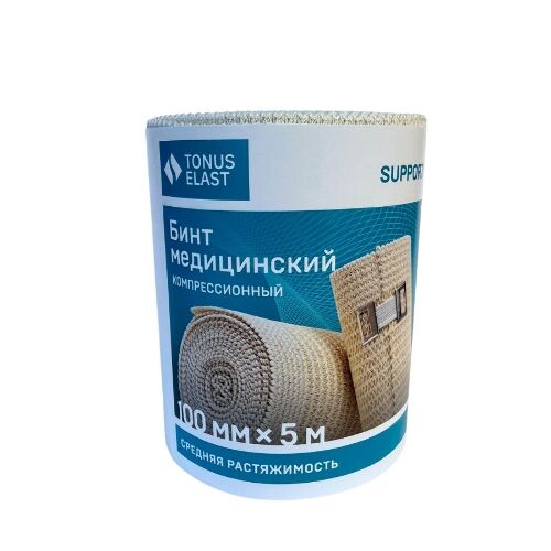 Бинт медицинский компрессионный elast 9512 м 100 ммх5 м/средняя растяжимость
