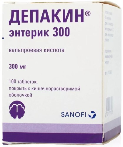Депакин 300 энтерик 300 мг 100 шт. таблетки