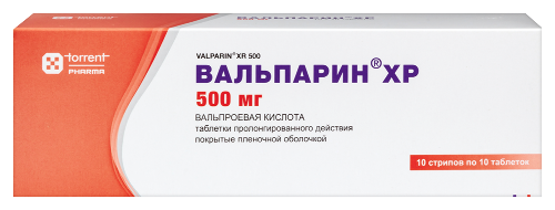 Вальпарин хр 500 мг 100 шт. таблетки пролонгированные покрытые пленочной оболочкой