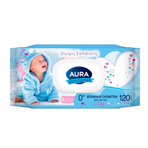Ultra comfort салфетки влажные для детей 0+ 120 шт. с крышкой