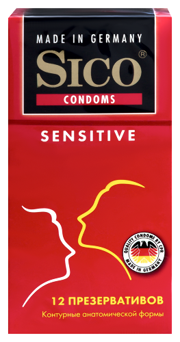 Sico презерватив sensitive контурные 12 шт.