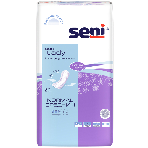 Купить Seni lady normal урологические прокладки/вкладыши для женщин 20 шт. цена