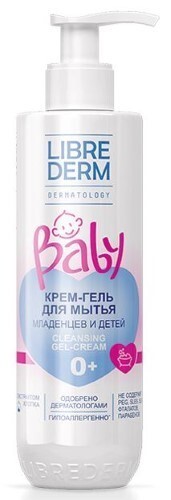 Купить Librederm baby крем-гель для мытья новорожденных младенцев и детей 250 мл цена