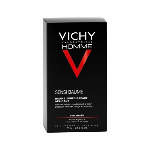 VICHY HOMME SENSI BAUME УХОД ДО И ПОСЛЕ БРИТЬЯ