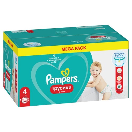 Pampers трусики pants размер 4 92 шт.