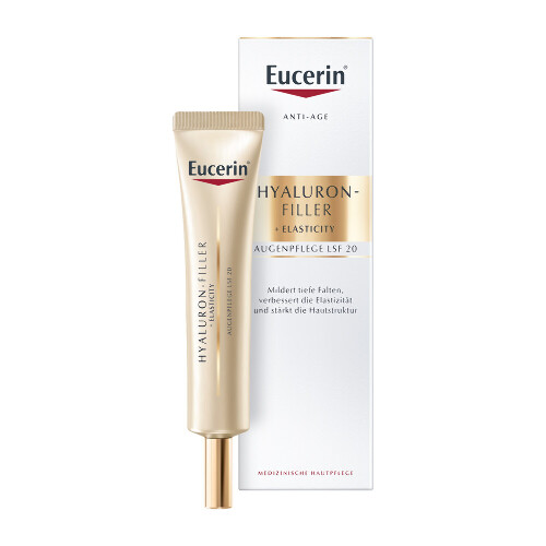 Eucerin hyaluron-filler+elasticity крем для кожи вокруг глаз антивозрастной spf20 15 мл