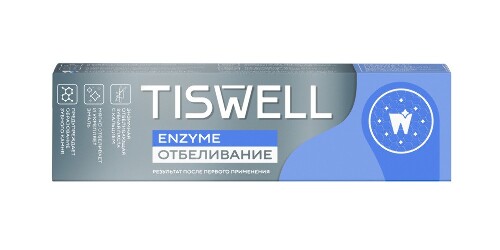 Tiswell зубная паста энзимная отбеливающая с кальцием 50 гр