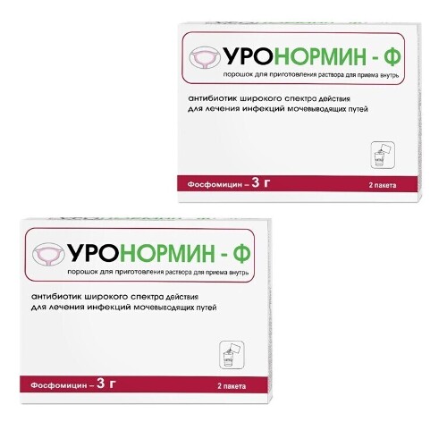 Набор 1+1 Уронормин-Ф пак д/р-ра №2 при цистите - со скидкой