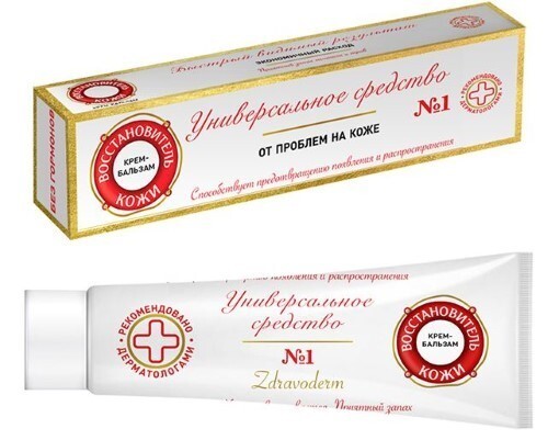 Купить Zdravoderm крем бальзам восстановитель кожи № 1 с антибактериальным и антисептическим эффектом 50 мл цена