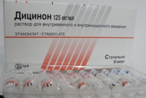 Дицинон 125 мг/мл раствор для внутривенного и внутримышечного введения 2 мл ампулы 50 шт.