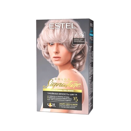 Купить Estel color signature крем-гель краска стойкая для волос в наборе тон 10/76 снежный лотос цена