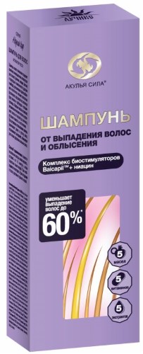 Изображение товара Шампунь против выпадения волос и облысения Акулья сила 200 мл