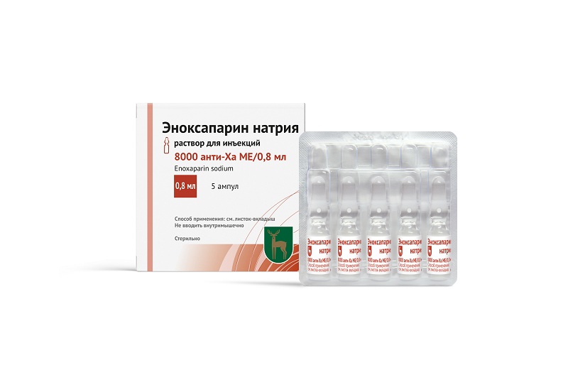 Изображение товара Эноксапарин натрия 8000 МЕ/0,8 мл раствор для инъекций 5 шт