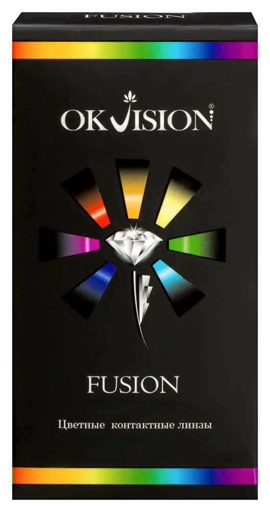 Изображение товара Мягкие контактные линзы OKVision Fusion 8,6/14,0/-2,00 2 шт brilliant blue