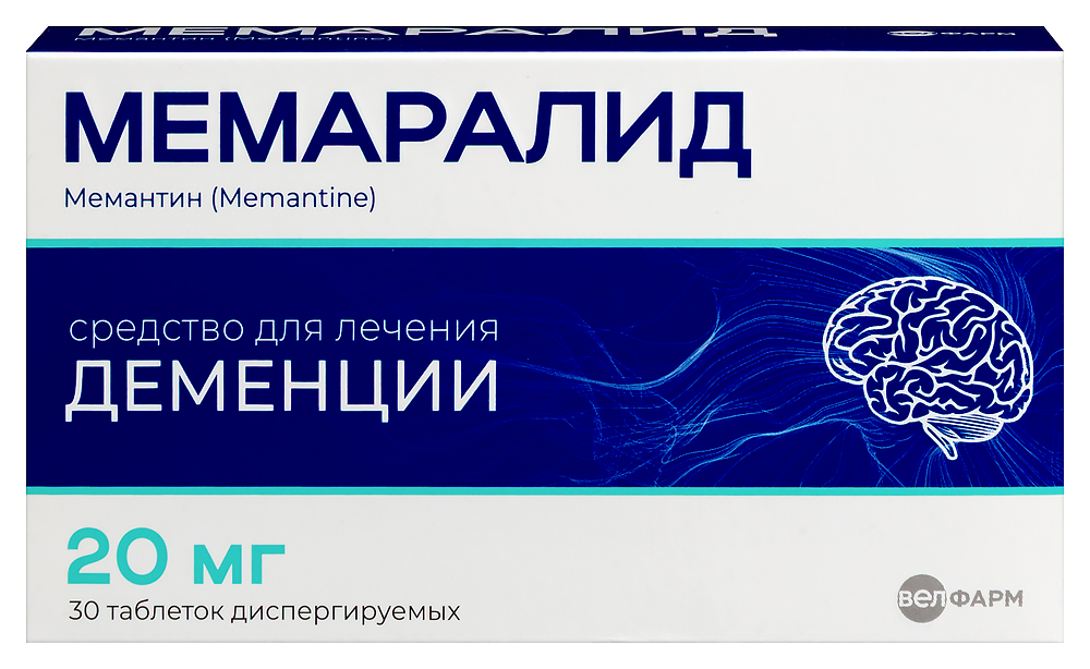 Мемаралид 20 мг 30 шт. таблетки диспергируемые инструкция по применению