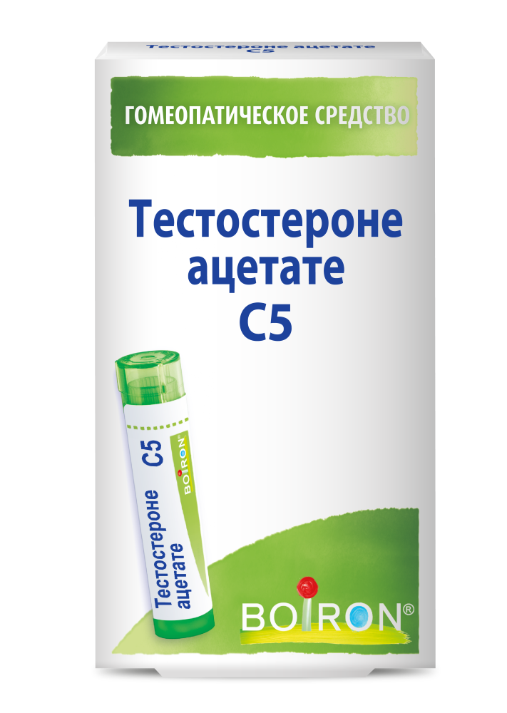 Изображение товара Тестостероне ацетате c5 гомеопатические монокомпонентные препараты минерально-химического происхождения гранулы гомеопатические 4 гр