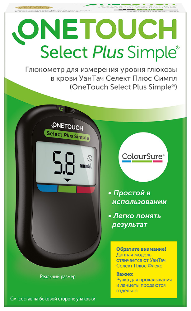 Изображение товара Глюкометр one touch select plus simple Изображение товара Глюкометр one touch select plus simple