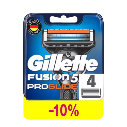 Изображение товара Сменные кассеты Gillette Fusion ProGlide 4 шт - для комфортного бритья мужчин