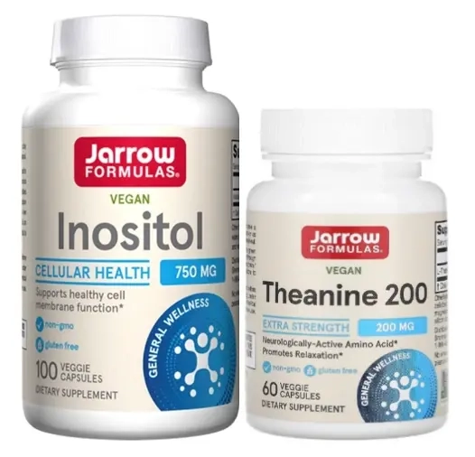 Изображение товара Набор Поддержка мозга и нервной системы: Jarrow formulas инозитол №100 капс. + Jarrow formulas теанин №60 капс.