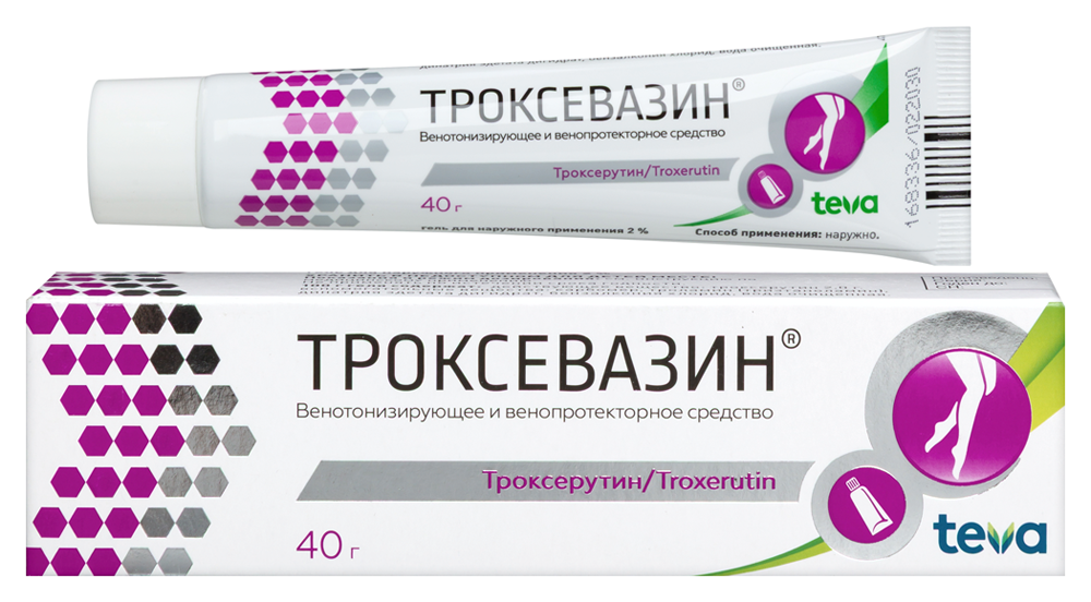 Изображение товара Троксевазин 2% гель для наружного применения 40 г Варифасценом и венозные заболевания